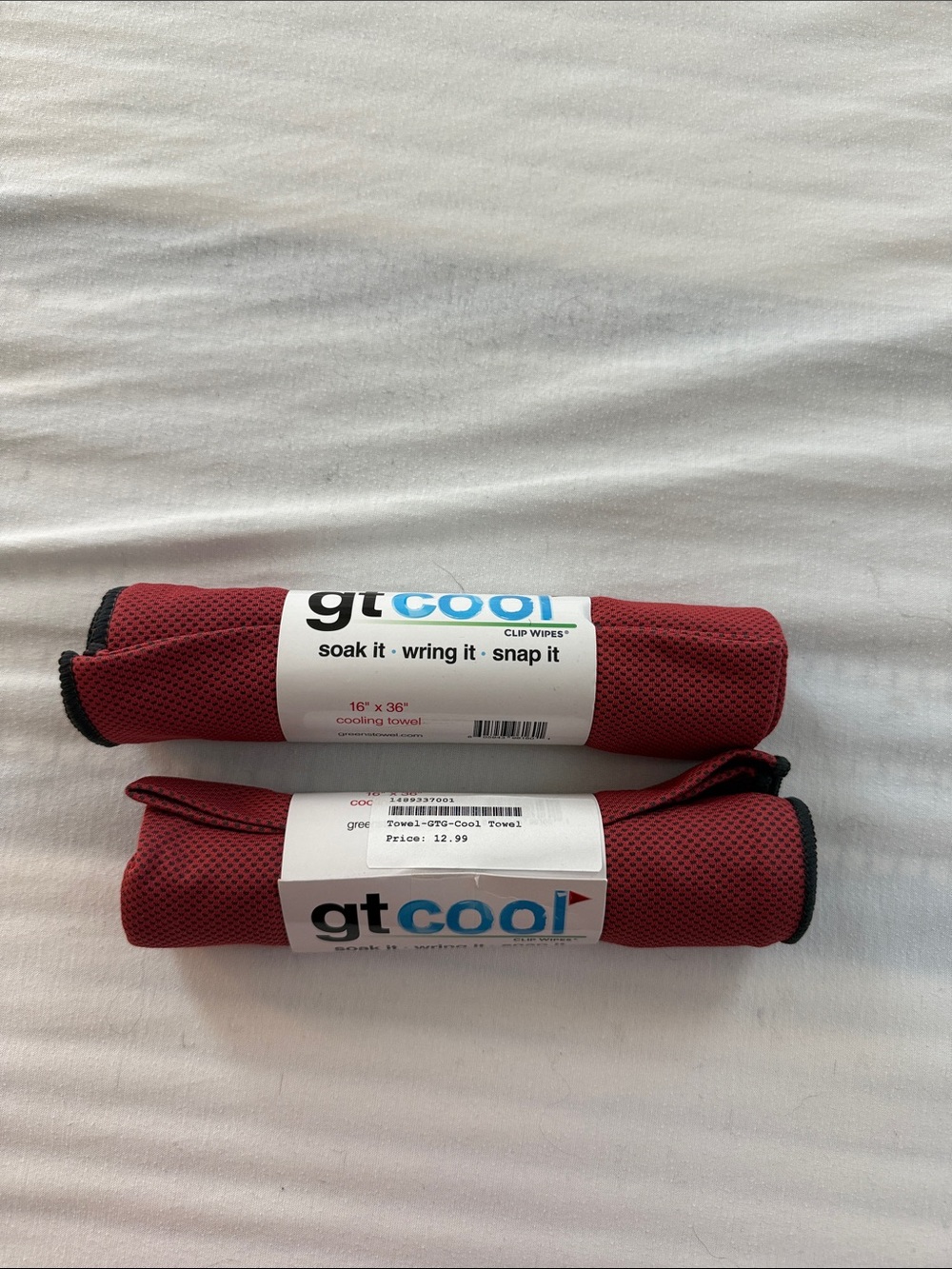 gtcool Red Cooling Towels - Set of 2